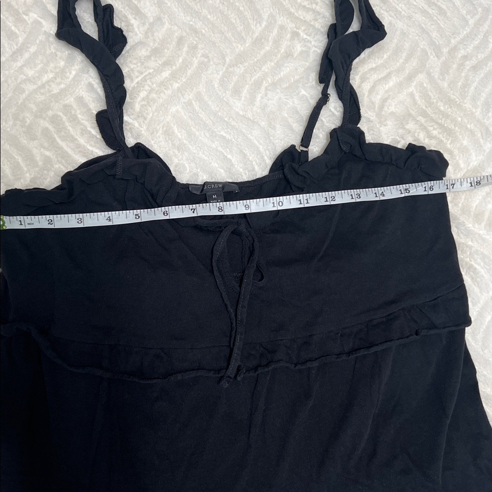 J.Crew Black Ruffle Tiered Midi Dress – Size M – EUC - Picture 6 of 9